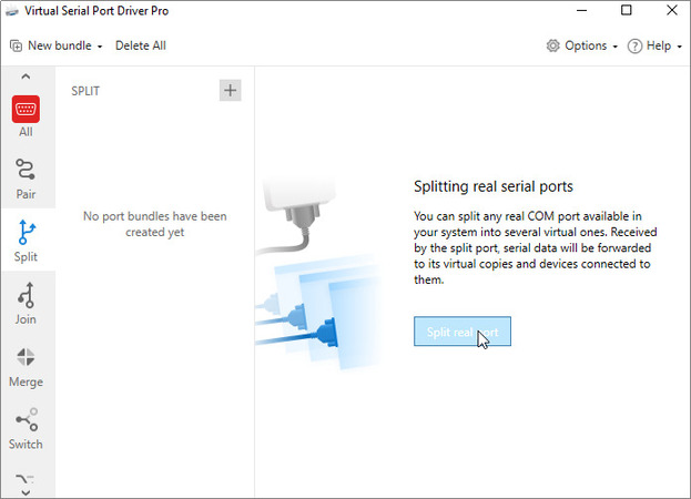  Splitting serial ports screenshot